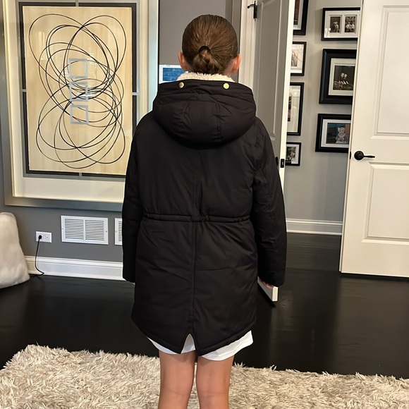 J Crew size large girls (size 10-12) fleece lined water resistant jacket - Picture 4 of 10